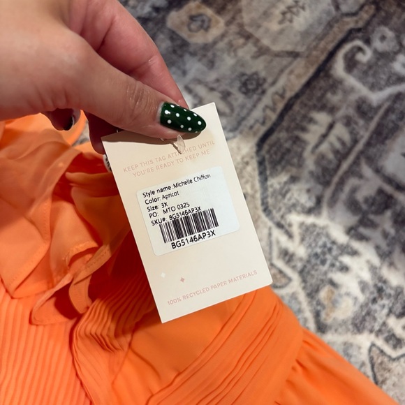 Birdy Grey Michelle Dress Chiffon Apricot NEW size 3X - Picture 8 of 10